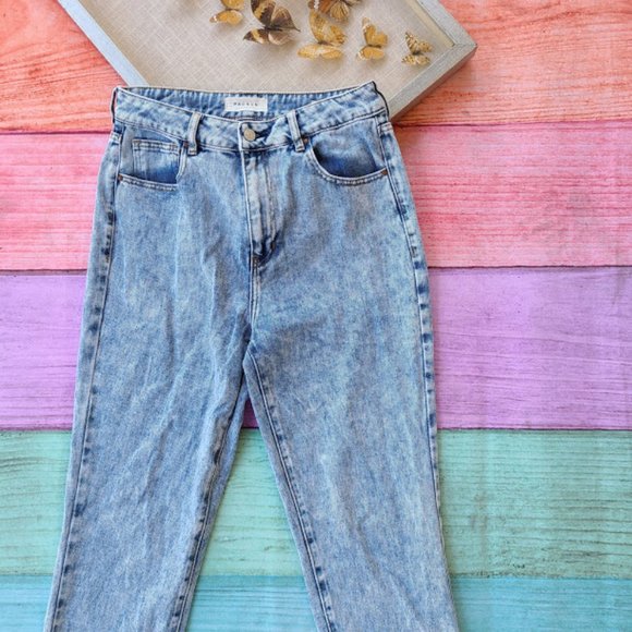 PacSun Acid Wash High Waist Cropped Mom Jeans 29 - Picture 6 of 12